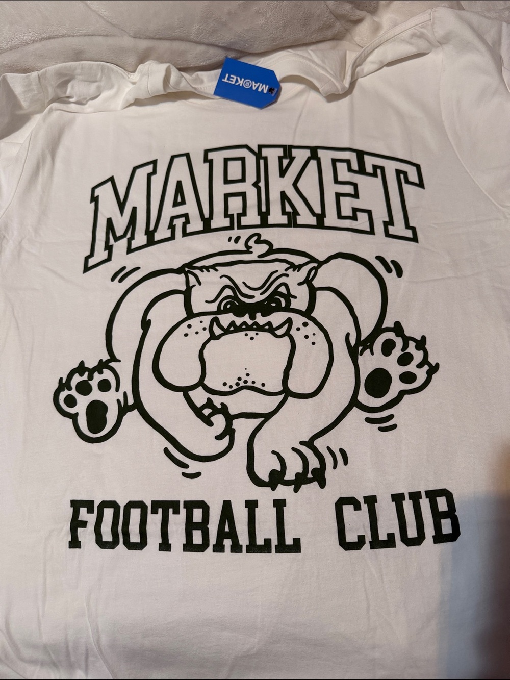 2x MARKET White Bulldog Graphic Tee
